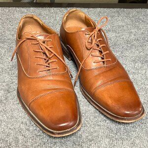 Nordstrom Men's Shop Bryan Cap‎ Toe Oxford, Brown Leather, Mens Size 10.5 M